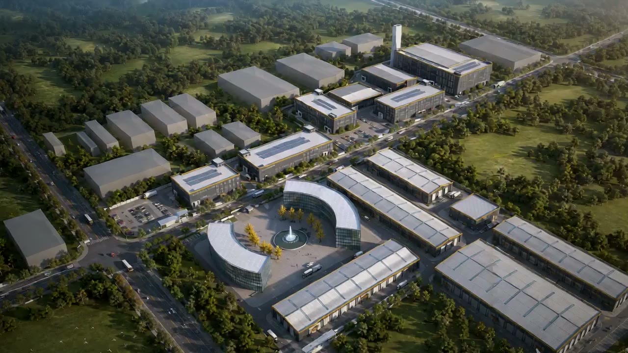 枞阳产业园园区规划效果图动画（非实拍）